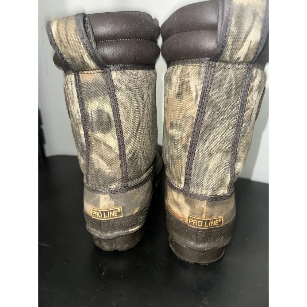 PRO LINE Hunting Boots Hiking Waterproof Camo Steel Shank Thermolite Size 10